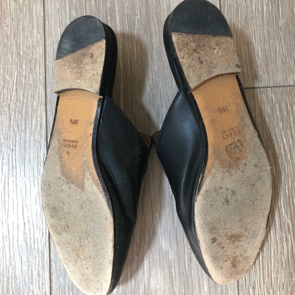 Gucci Black Leather Horsebit Mule Loafers 38.5 - Picture 7 of 7